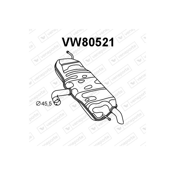 Tłumik VOLKSWAGEN - 1K6253609D 1K6253609E 5K6253609D