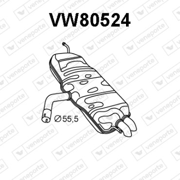 Tłumik VOLKSWAGEN - 1T0253609AE 1T0253609AL 1T0253609C