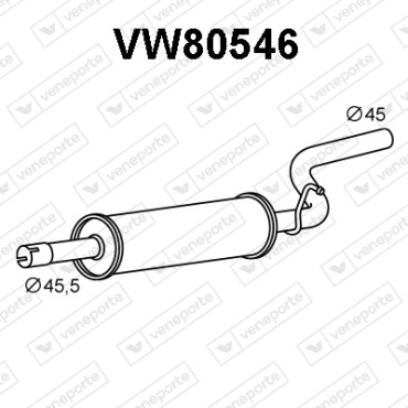 Tłumik VOLKSWAGEN - 2K0253209 2K0253209M 