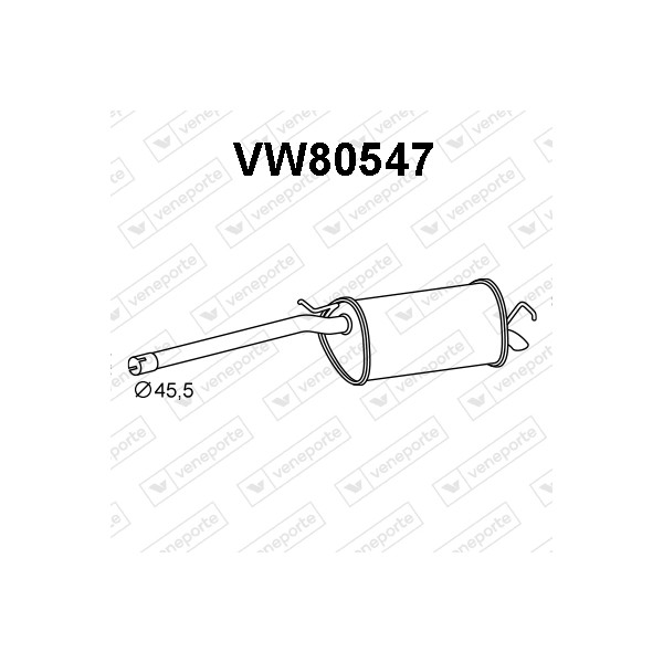 Tłumik VOLKSWAGEN - 2K0253609AB 2K0253609AC 2K0253609D