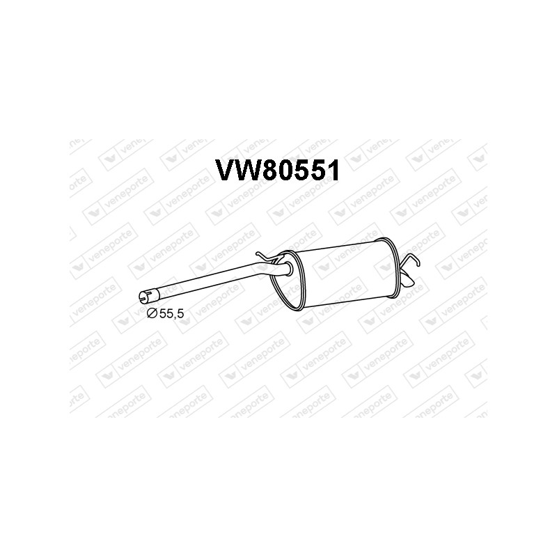 Tłumik VOLKSWAGEN - 2K0253609C 2K0253609F 2K0253609K