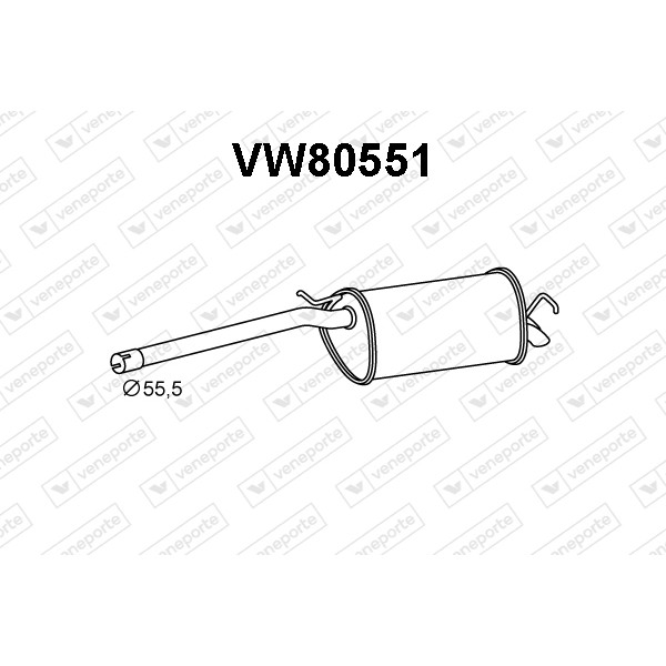 Tłumik VOLKSWAGEN - 2K0253609C 2K0253609F 2K0253609K