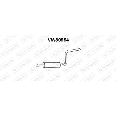 Tłumik VOLKSWAGEN - 2K0253209B 2K0253209P 