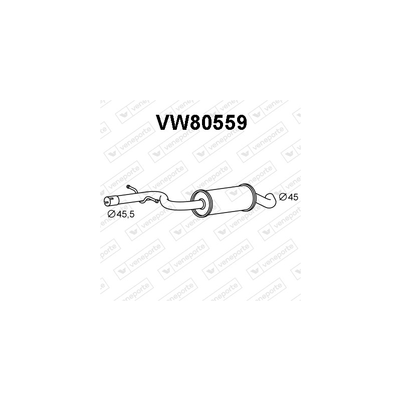 Tłumik VOLKSWAGEN - 1K0253209A 1K0253209T 