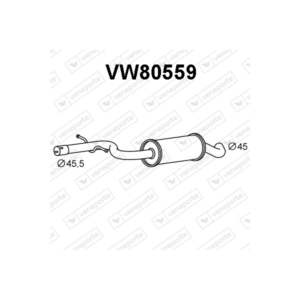 Tłumik VOLKSWAGEN - 1K0253209A 1K0253209T 