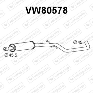Tłumik VOLKSWAGEN - 1K0253209 1K0253209BD 1K0253209CP