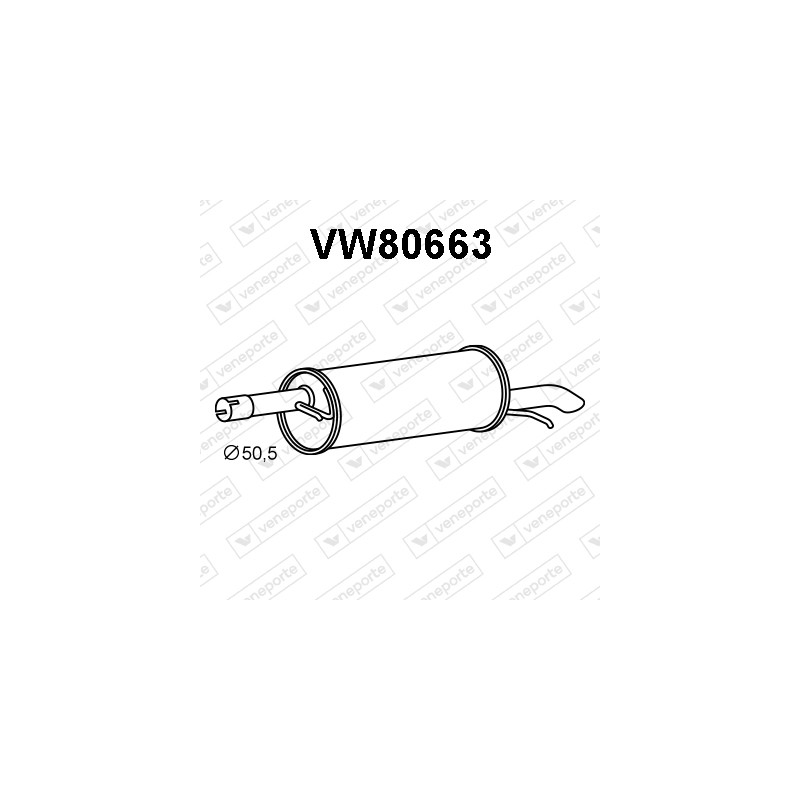 Tłumik VOLKSWAGEN - 3B0253609 3B0253609AT JZW253609CJ