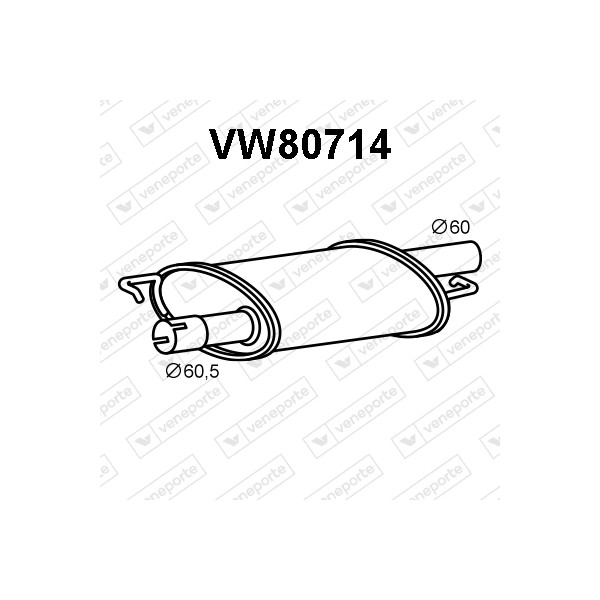 Tłumik VOLKSWAGEN - 7E0253209C 7H0253209 7H0253209Q
