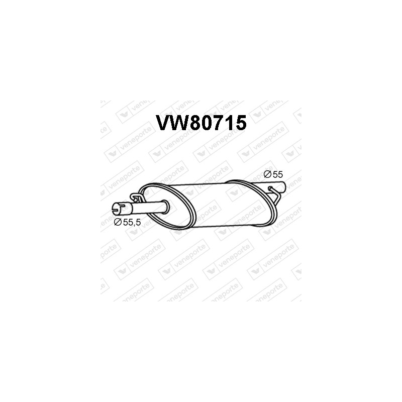 Tłumik VOLKSWAGEN - 7H0253209B 7H0253209R 7J0253209