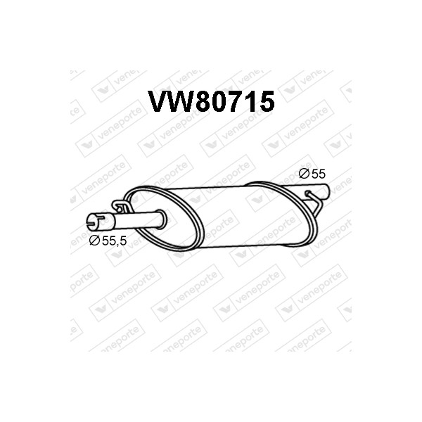 Tłumik VOLKSWAGEN - 7H0253209B 7H0253209R 7J0253209