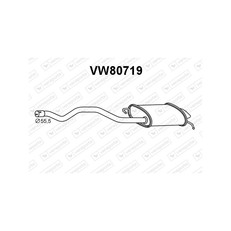 Tłumik VOLKSWAGEN - 7H0253609AC 7H0253609AH 7H0253609AS