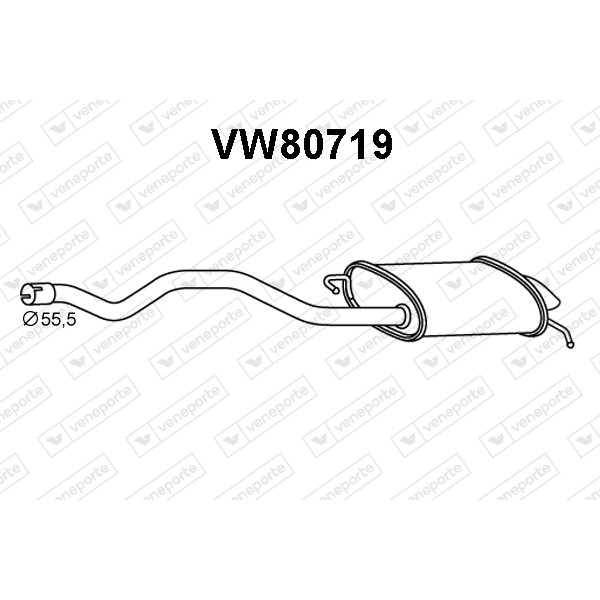Tłumik VOLKSWAGEN - 7H0253609AC 7H0253609AH 7H0253609AS