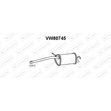 Tłumik VOLKSWAGEN - 2K0253609A 2K0253609M 