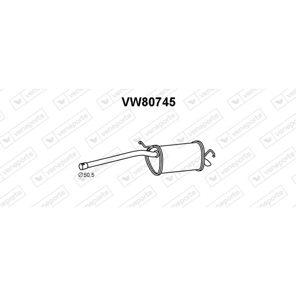 Tłumik VOLKSWAGEN - 2K0253609A 2K0253609M 