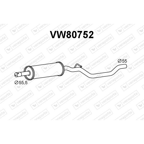 Tłumik VOLKSWAGEN - 3C0253209B 3C0253209C 3C0253209G