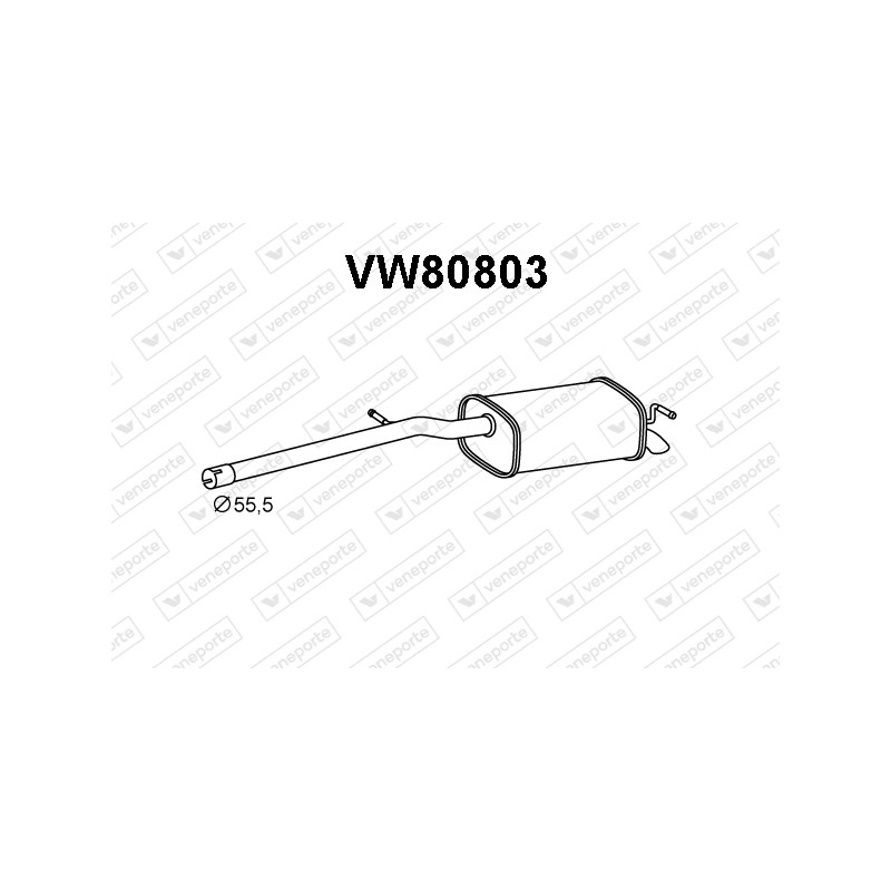 Tłumik VOLKSWAGEN - 2K3253609A 2K3253609B 2K3253609E