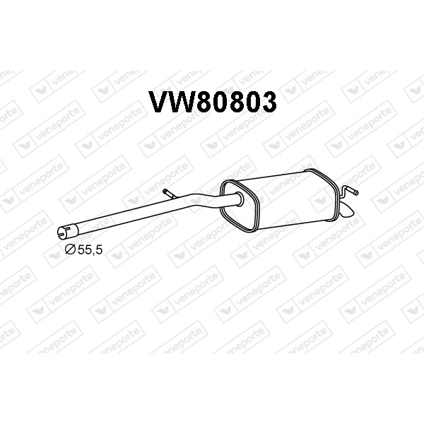 Tłumik VOLKSWAGEN - 2K3253609A 2K3253609B 2K3253609E