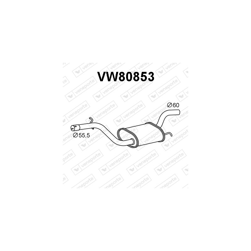 Tłumik VOLKSWAGEN - 3Q0253409A 3Q0253409C 3Q0253409