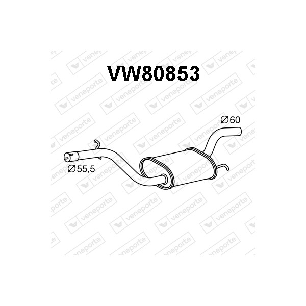 Tłumik VOLKSWAGEN - 3Q0253409A 3Q0253409C 3Q0253409